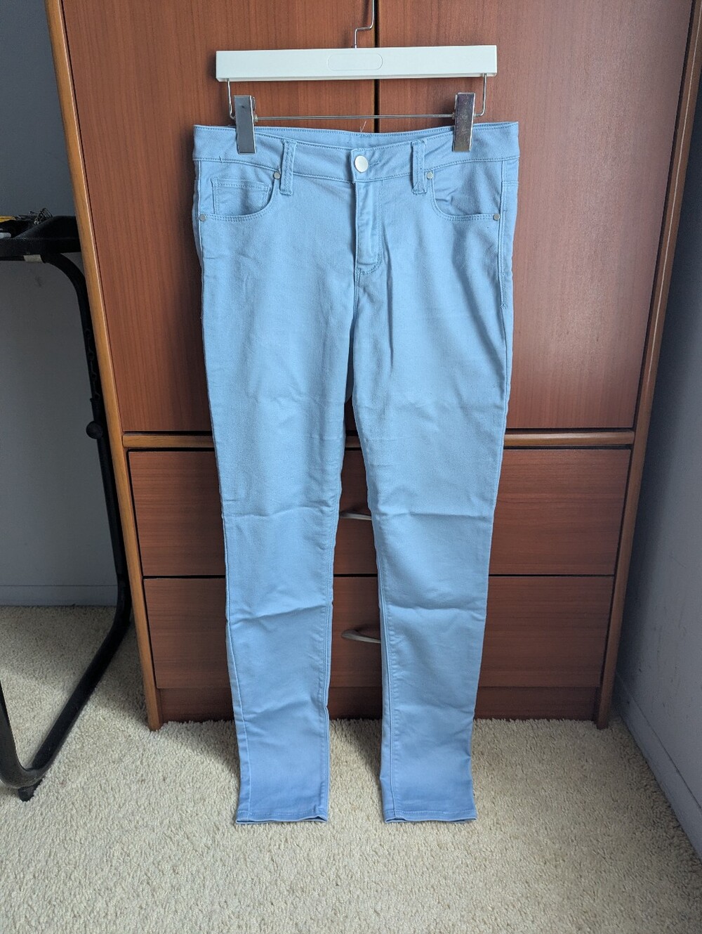Design Lab Skinny Fit Pants Light Blue Size 28